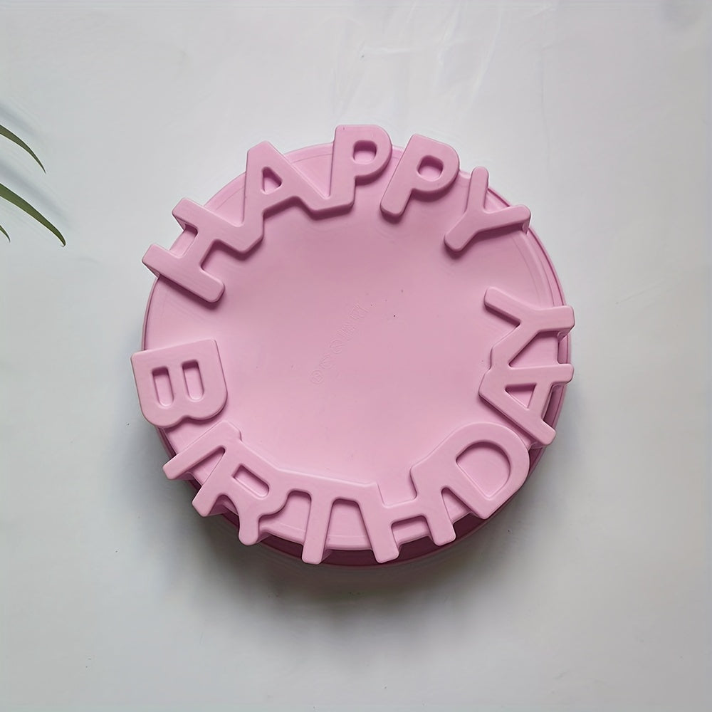 Silicone Birthday Cake Pan 20.09cm Non-Stick Baking Mold for Oven Use