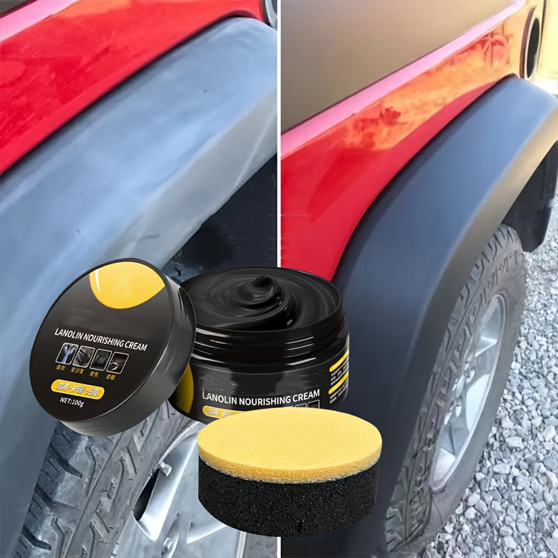 Car Rubber Restorer Cream for Black Leather Plastic Shine Durable Coating