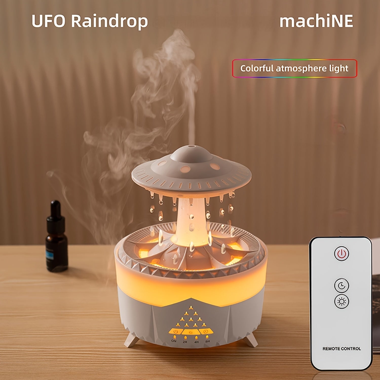 Ultrasonic Humidifier with Night Light and Remote for Small Rooms