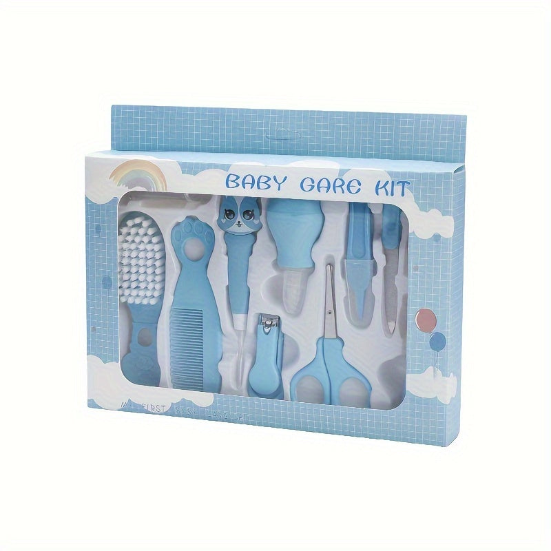 10-Piece Children's Grooming and Healthcare Kit with Nasal Aspirator and Tongue Brush