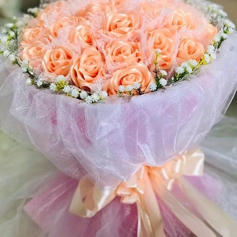 Flores artificiales 50 flores de gypsophila de plástico para decoración, simulando rosas hechas a mano