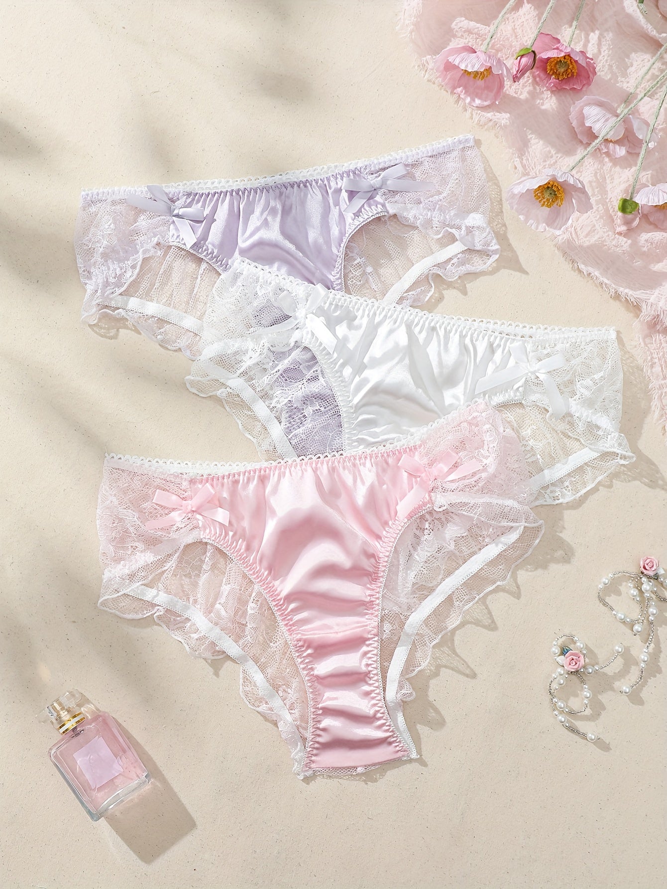Women's Low-Rise Lace Panties Transparent Passion Comfortable Lingerie