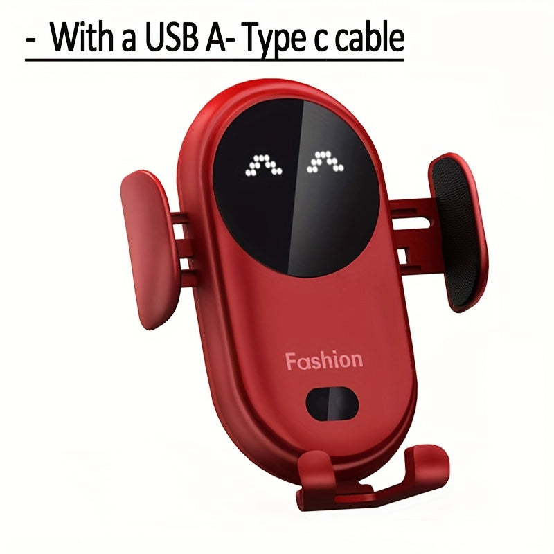 Wireless Car Charger Stand Auto Clamping Magnetic Infrared Qi Mount
