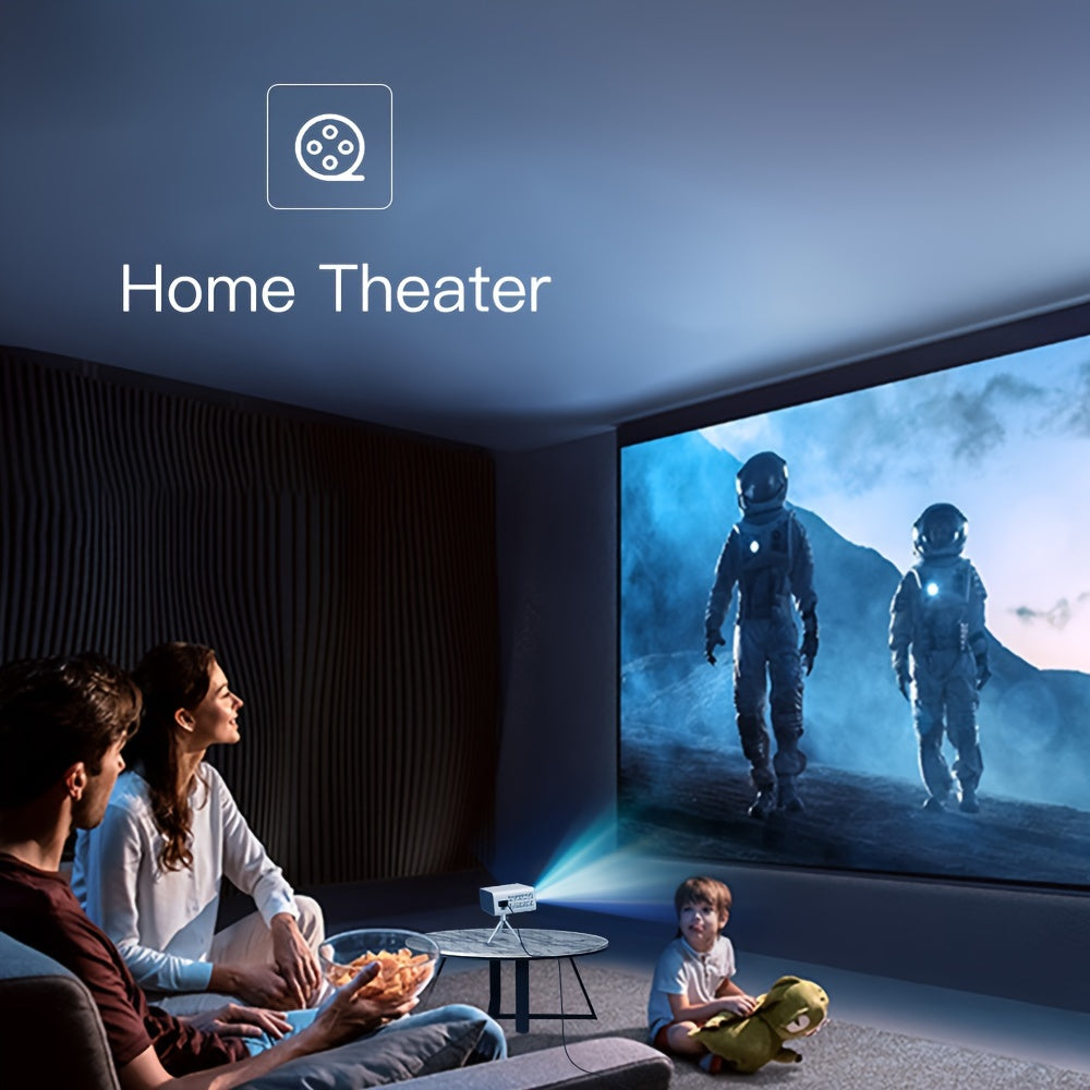 Mini Portable Projector 4K HD Support 1080P Dual WiFi Brightness