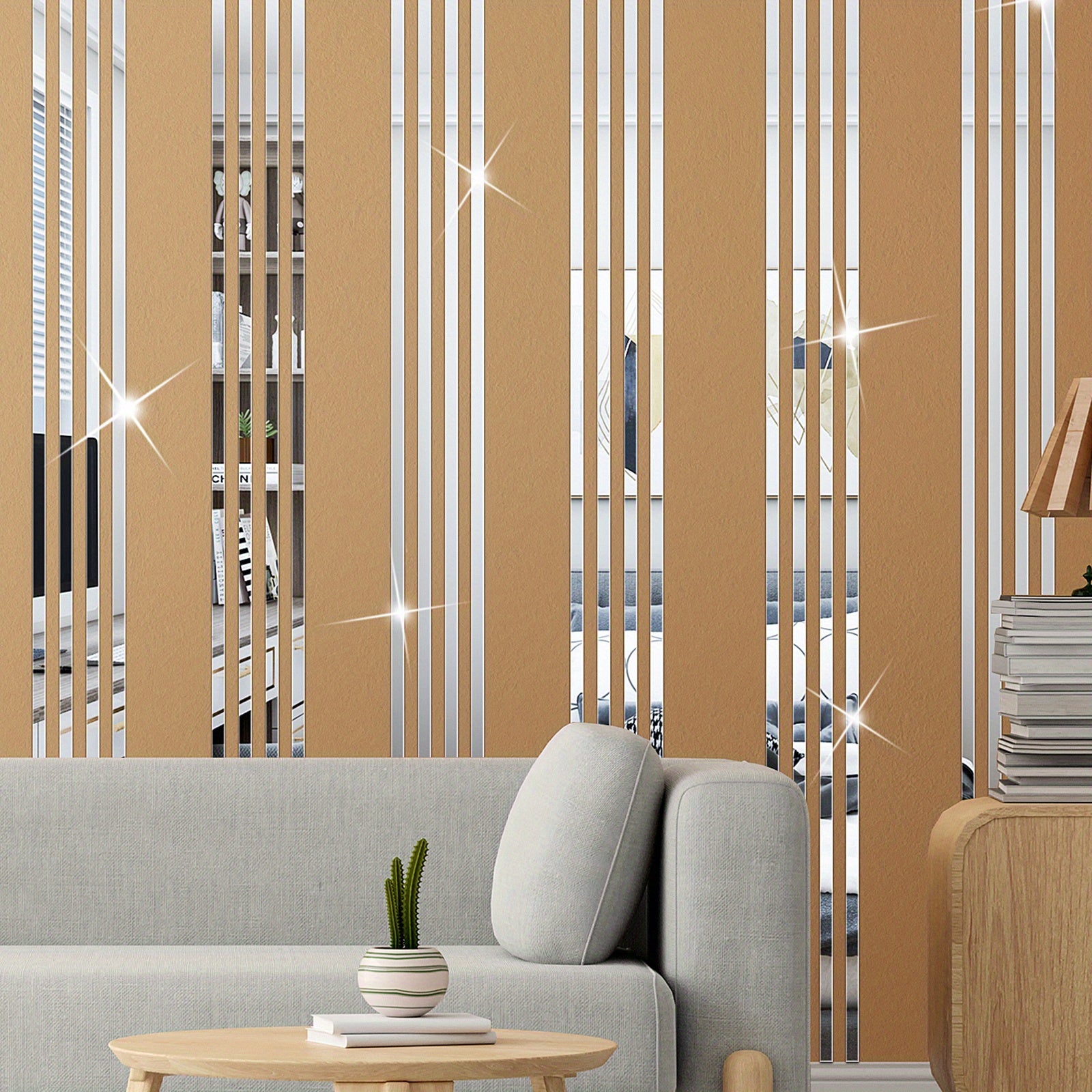 10 Shatterproof Acrylic Mirror Wall Stickers for Living Room Bedroom Bathroom Kitchen Decor