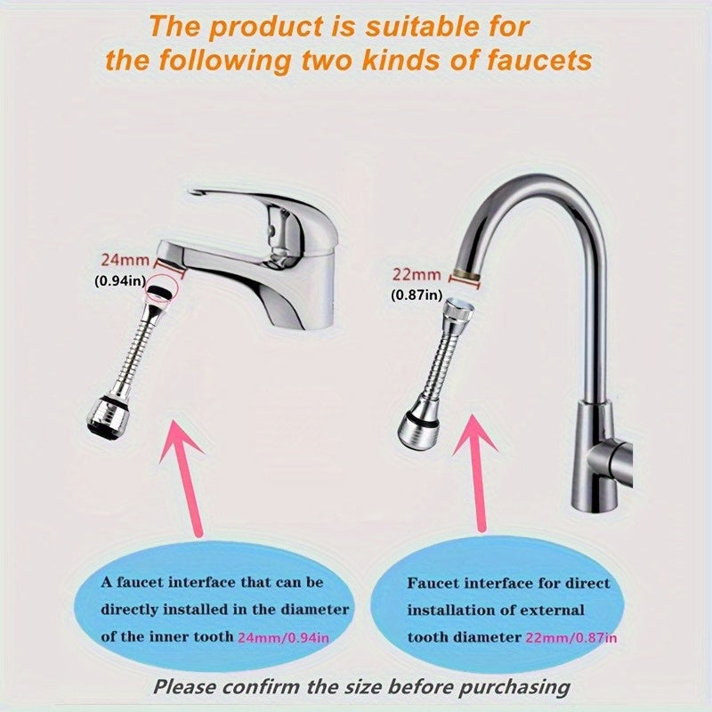Universal Faucet Sprayer Attachment Anti-Splash Adjustable Tap Aerator Durable Plastic