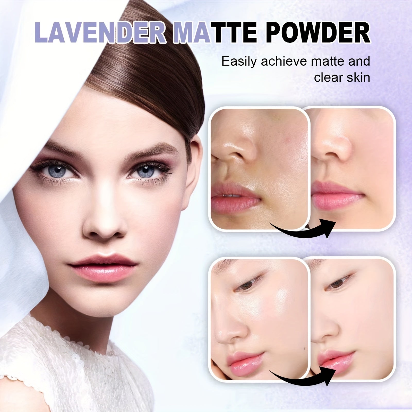 Women’s Transparent Matte Setting Powder Oil Control No Color Powder