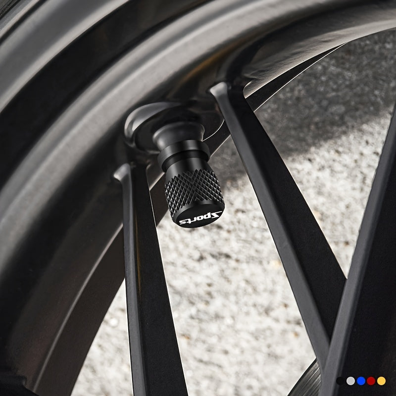 Set of 4 Aluminum Gold Tire Valve Caps Leak-proof Corrosion-resistant for Cars Bikes