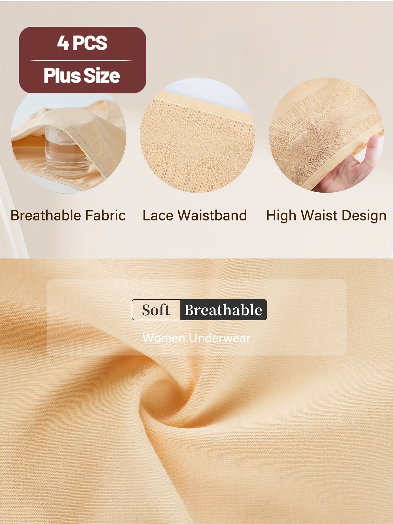 4 dona yuqori belli qorin nazorati shapewear ichki kiyimlar ayollar uchun, qomatni chiroyli qilish va tizzalarni ko'tarish