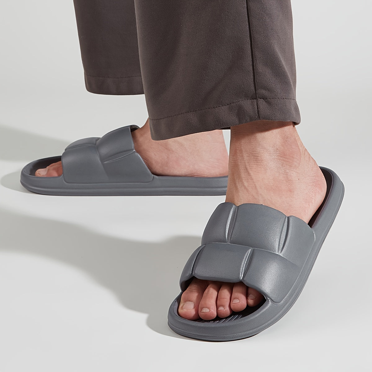 Мужские EVA шлепанцы противоскользящие, устойчивые к запахам, для внутреннего использования, для душа, повседневная обувь