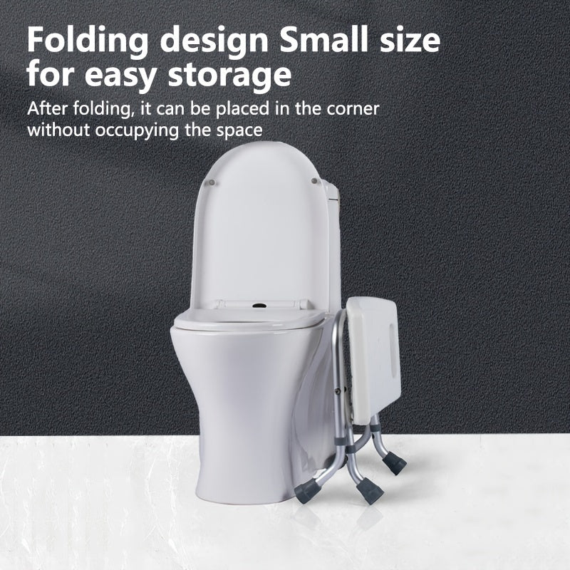 Folding Shower Chair with Adjustable Height Non-Slip Seat for Elderly and Pregnant Women