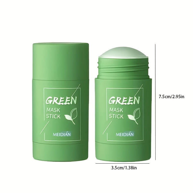 Зеленая чайная маска для лица с баклажаном в виде стика для увлажнения и защиты кожи