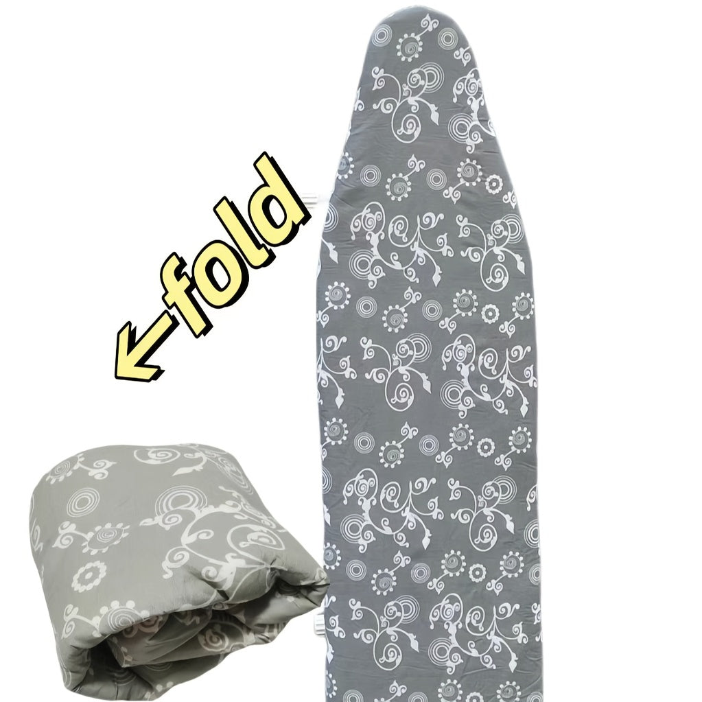 Ironing Board Cover with Thick Padding Non-Slip Elastic Edges Foldable and Heat-Resistant