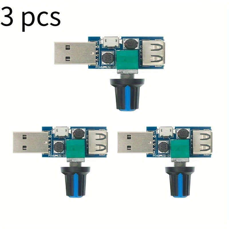 USB Fan Speed Controller for 5V DC Fans Adjustable Quiet Easy to Use