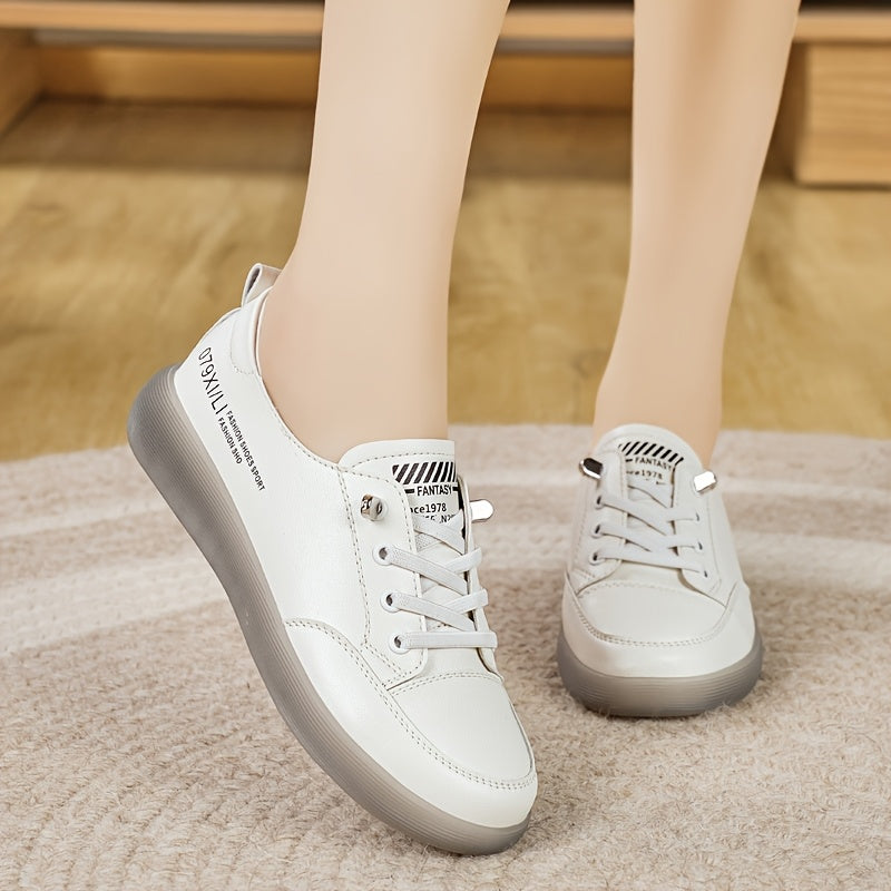 Women's Slip-On Sneakers White Lightweight Comfortable All-Season