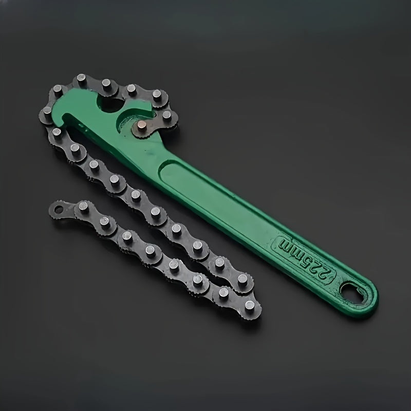 Heavy Duty Chain Wrench Tool Adjustable Steel Spanner for Oil Filter and Pipe Fittings
