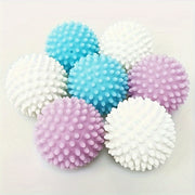 Set of 4 Reusable Laundry Balls with Lint Remover Fabric Softener Anti-Roll Wrinkle Reducer