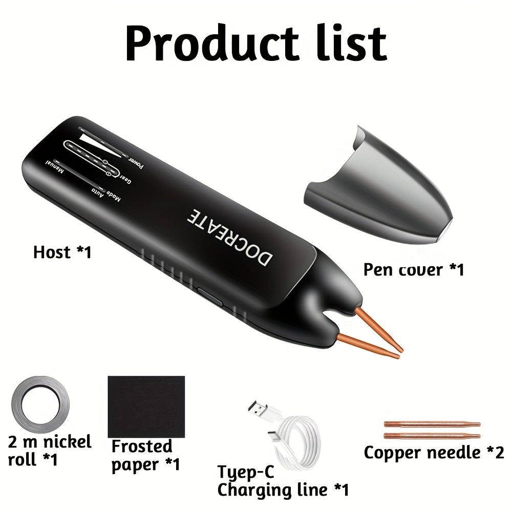 Portable Hand Spot Welder with LCD Display 99 Gears USB Rechargeable Lithium Battery for Nickel Welding