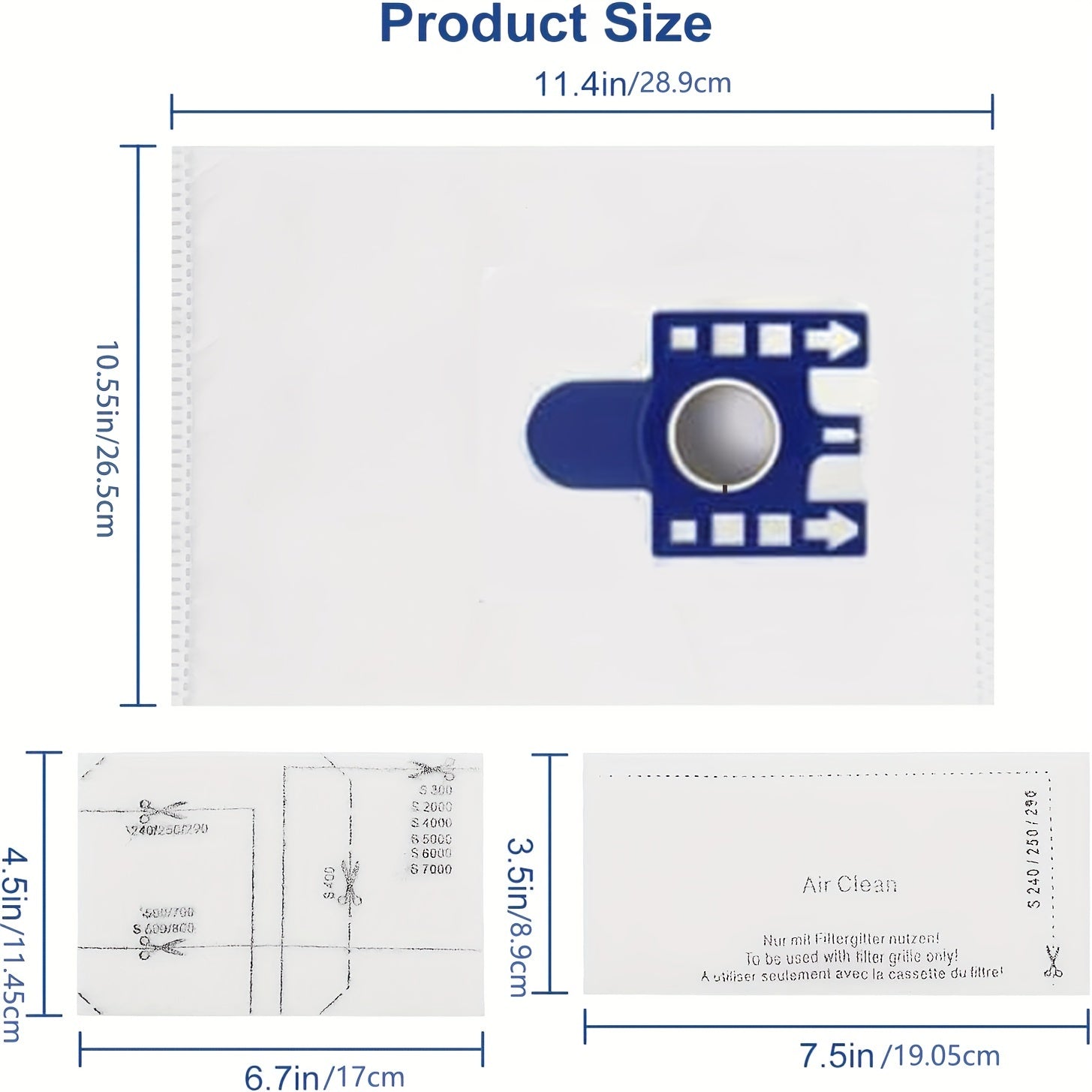 Replacement Vacuum Bags for C1 C2 C3 S400i S456i S600 S658 S800 S858 Series 18 Pack
