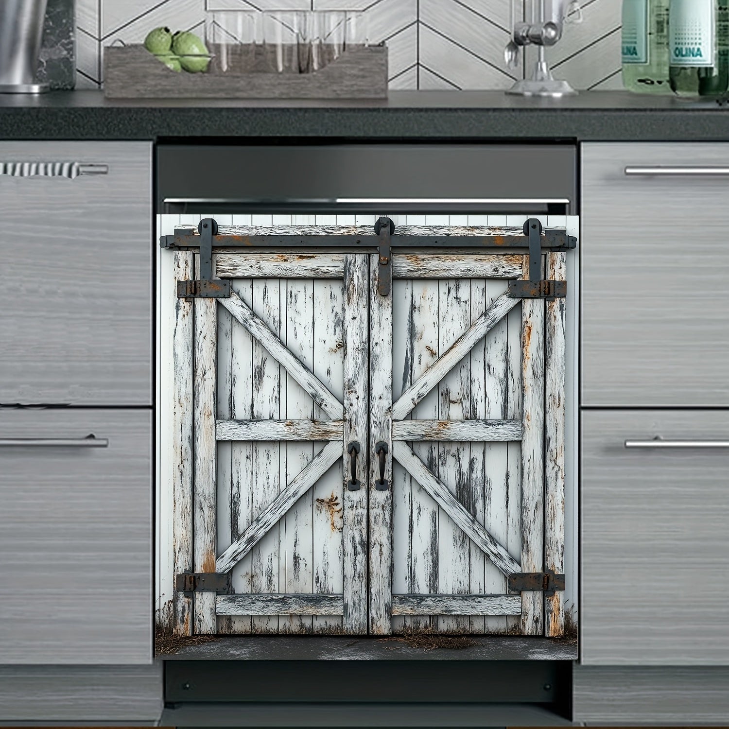 Farmhouse Magnetic Refrigerator and Dishwasher Covers Reusable Easy to Clean