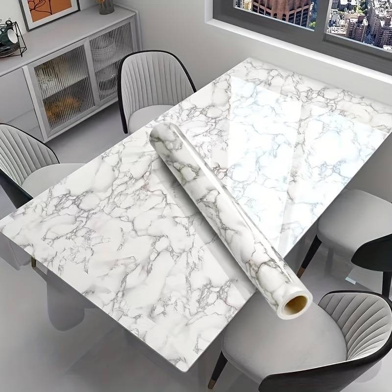 Marble Pattern Wall and Countertop Stickers Waterproof Heat Oil Resistant Self-Adhesive