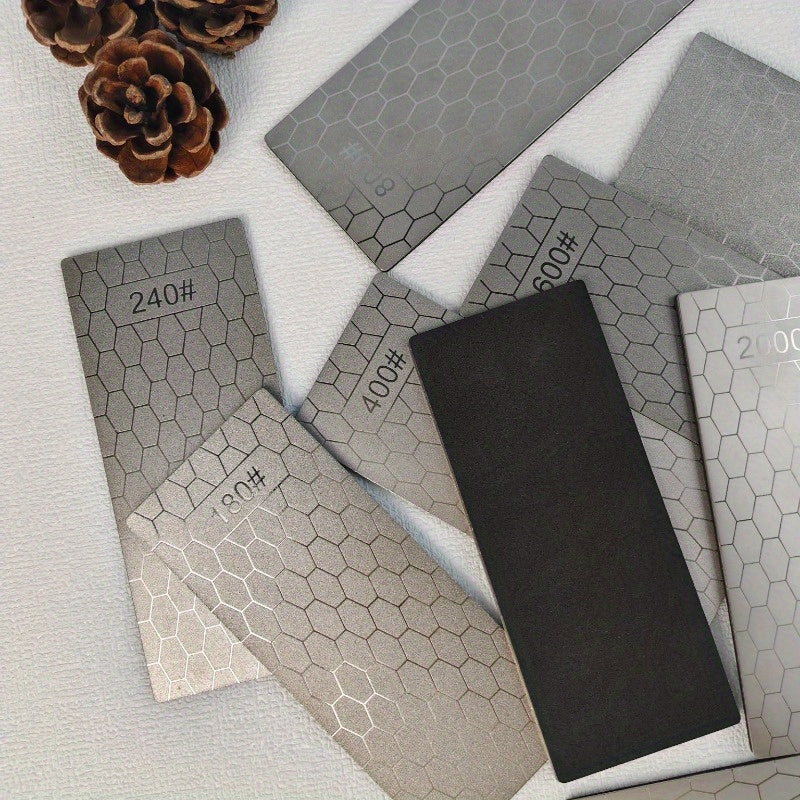 Oshxona pichog'ini sharpen qilish to'plami, olmos bilan qirqish pad va tormozsiz asos bilan