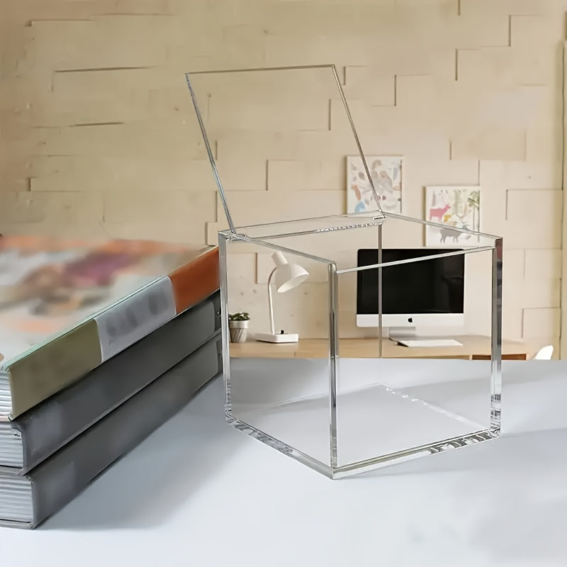 Caja de almacenamiento para cápsulas de café de acrílico con tapa abatible, organizador transparente