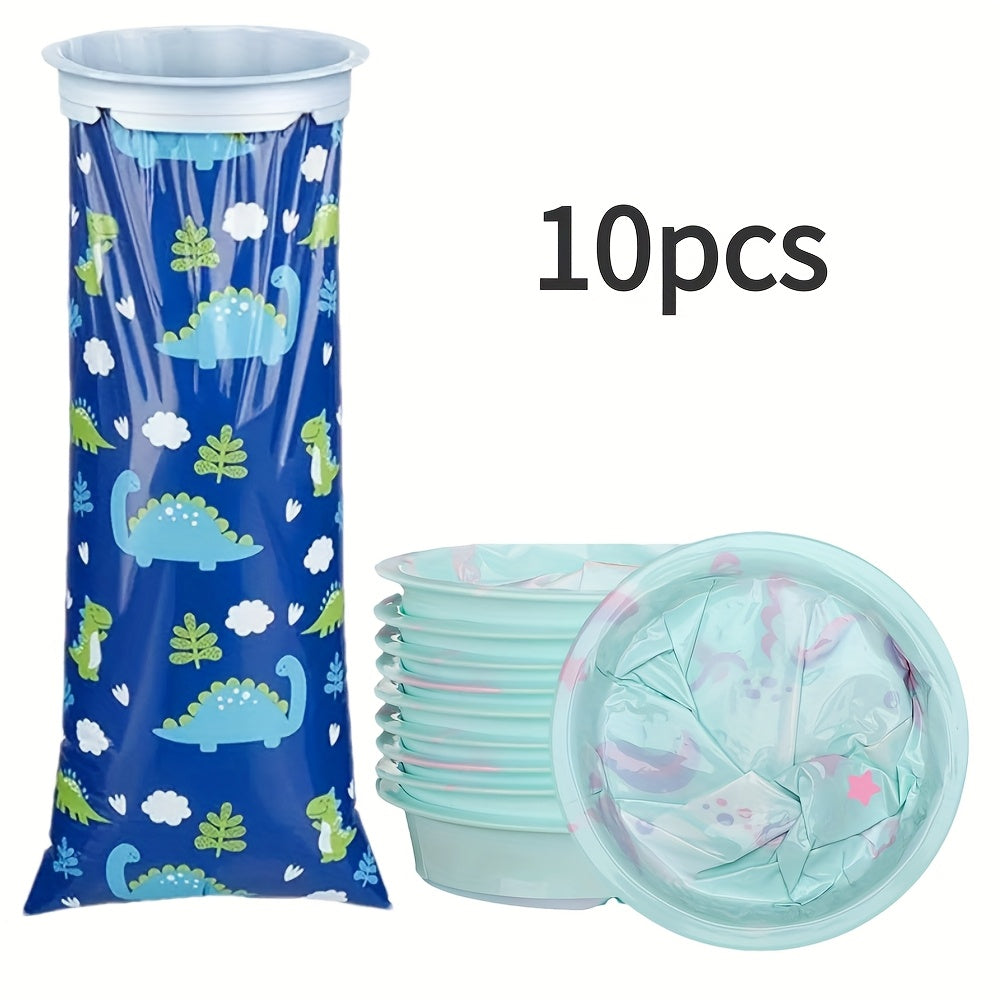 10 dona Bolalar Sayohat uchun Oqibatlar uchun Qaytarish Sumkasi, Bir martalik, Nausea Emesis Sumkasi, Chiqindisiz