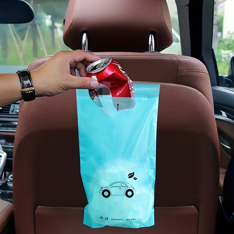 30pcs Waterproof Leak-Proof Car Trash Bags Self-Adhesive Reusable