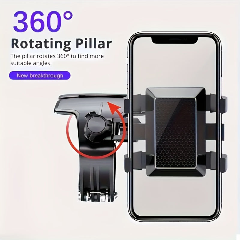 Universal avtomobil telefon tutqich panelga o'rnatish 360° sozlanadigan yozg'ich bilan