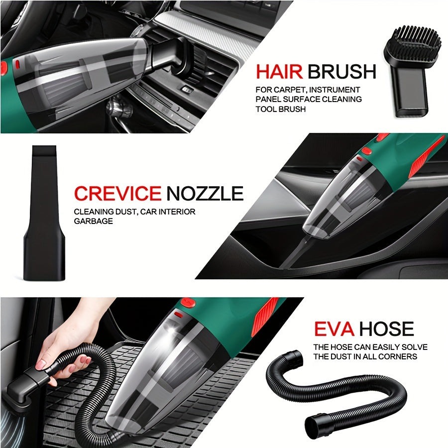 7-Piece Cordless Handheld Vacuum Cleaner Set for Home and Car Cleaning with Strong Suction
