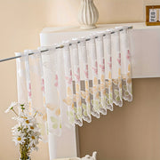 Small Butterfly Cafe Curtain Tier for Living Room and Office Decor