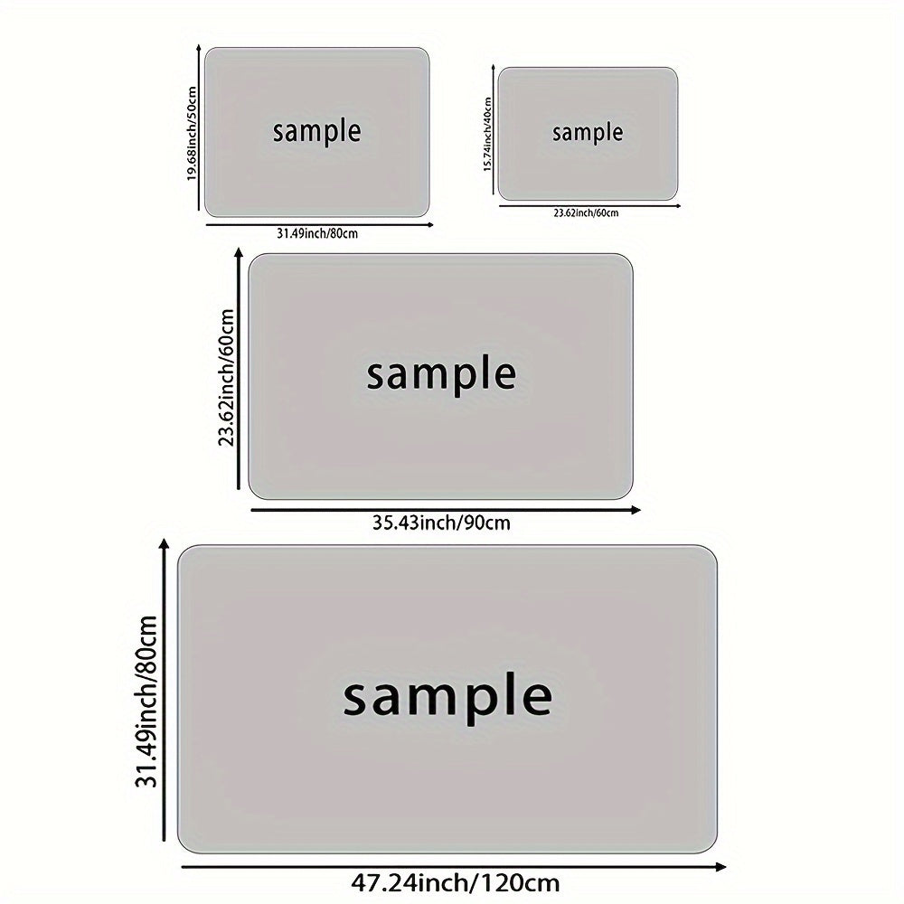 Super Soft Thick Square Carpet Rug with Golden Floral Lace Welcome Pattern Indoor Floor Mat