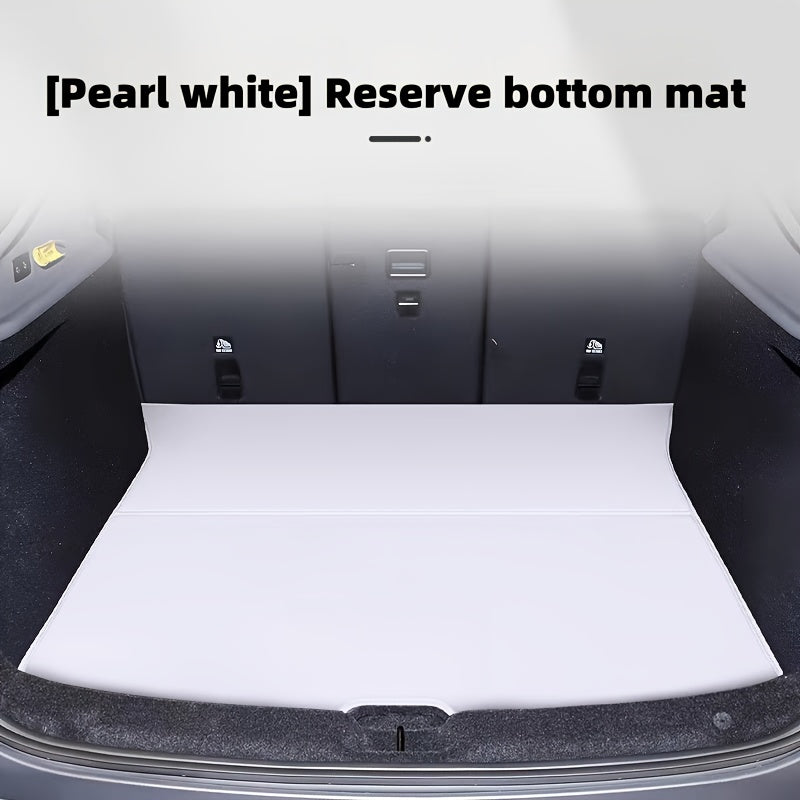 Car Trunk Mat Leather Luggage Tray for Model Y 2025 5-Seater Wear-Resistant