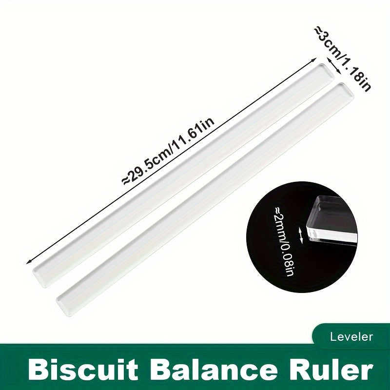 Acrylic Ruler for Baking and Crafting, 29.5cm, 2-10mm Thickness Measurement