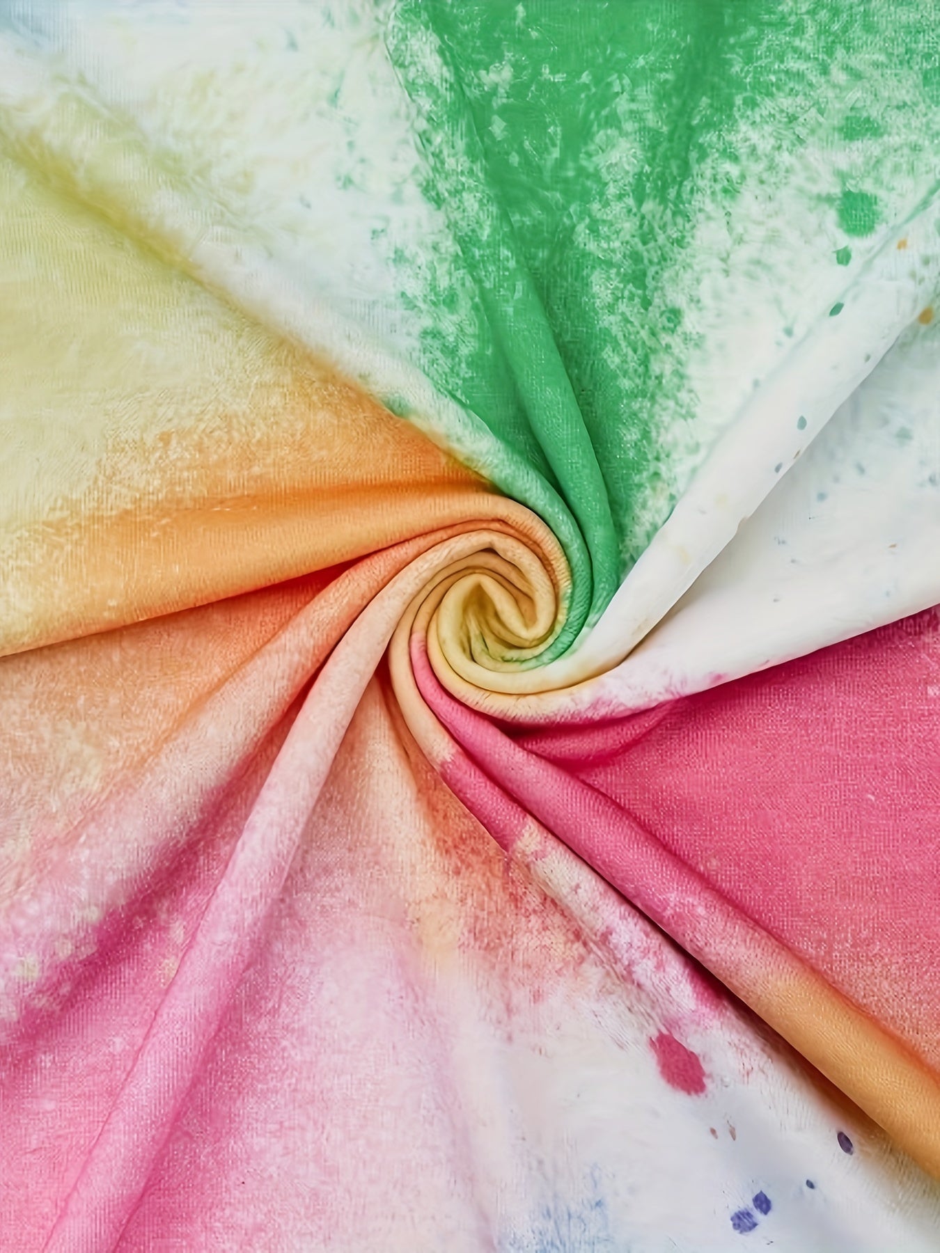 Plus Size Women's Loungewear Set Splash Print Short Sleeve V Neck Tee Capri Pants