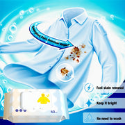 2-Pack Non-Woven Clothing Cleaning Wipes 120 Sheets Dye-Free Garment Care