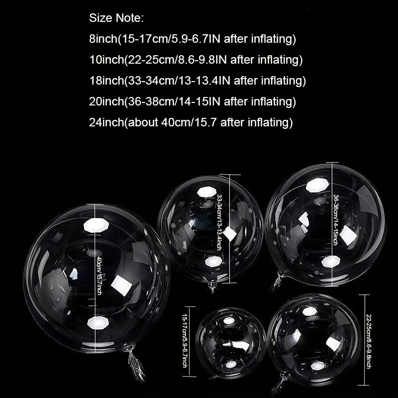Transparent Bubble Balloon Set 10pcs 60.96cm for Weddings Birthdays Baby Showers