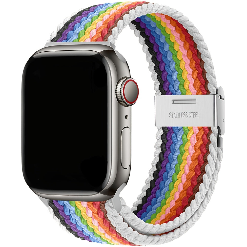 Moslashuvchan Naylon bilan to‘qilgan Solo Loop soat bandi, Apple Watch Series 1-9 Ultra 2 42mm 44mm 45mm 49mm uchun suv o'tkazmaydigan