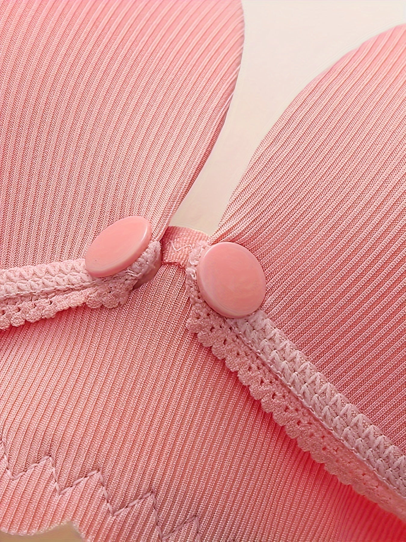 Sujetador de maternidad para lactancia con encaje sólido de tamaño medio y elastico para mujeres