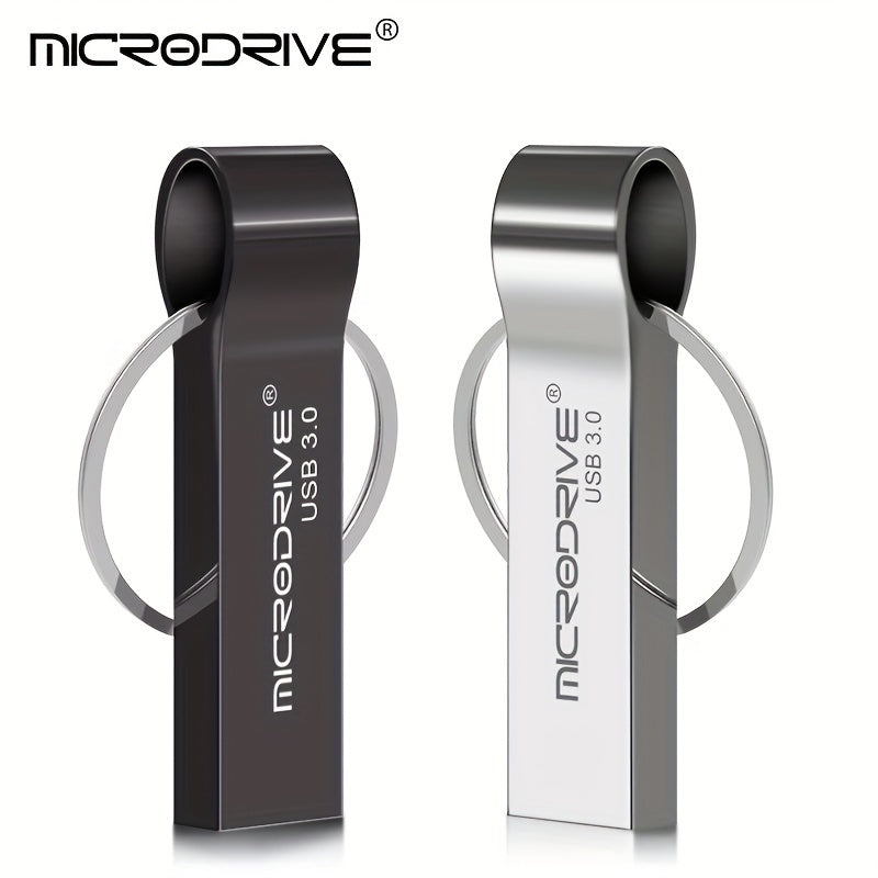 High Speed USB 3.0 Metal Pen Drive 32GB 64GB 128GB with Ring Clasp
