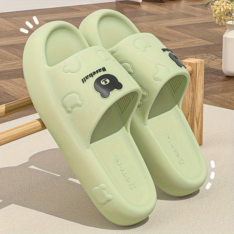 Women's Summer EVA Slippers, Comfortable Soft Sole, Cartoon Bear Design