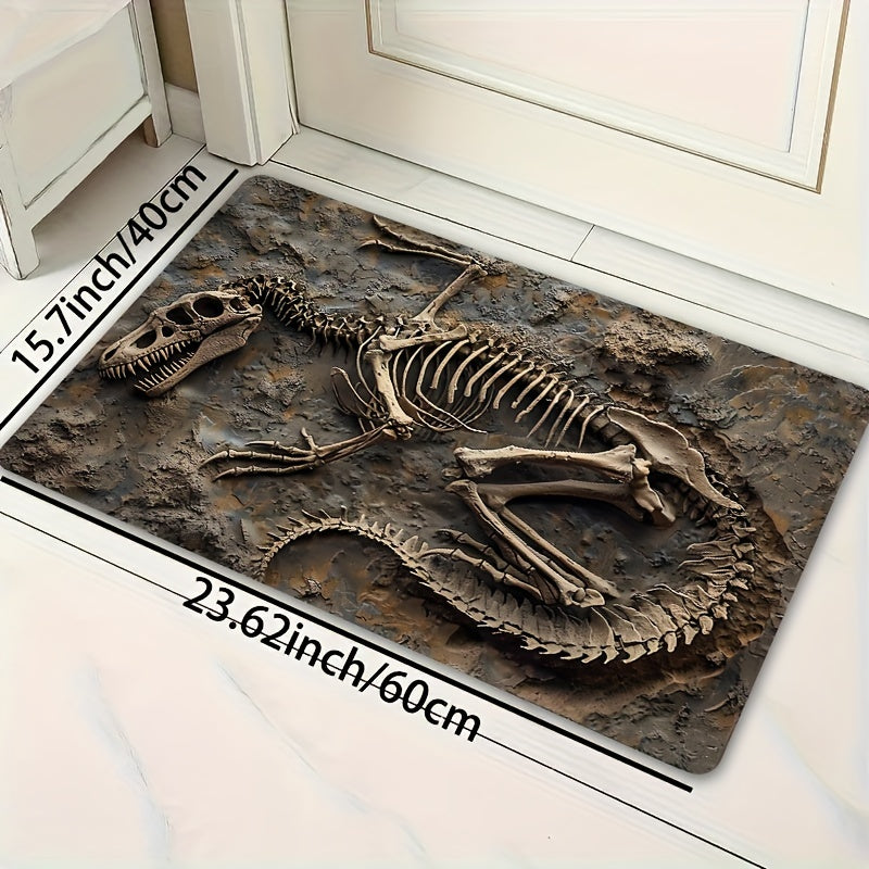 Dinosaur Fossil Area Rug Thick Soft Machine Washable Indoor Decor Mat