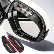 Karbon tolali avtomobil yon oyna yomg'ir himoyachilari, qora va qizil, Germaniya bayrog'i dizayni bilan, universal moslik