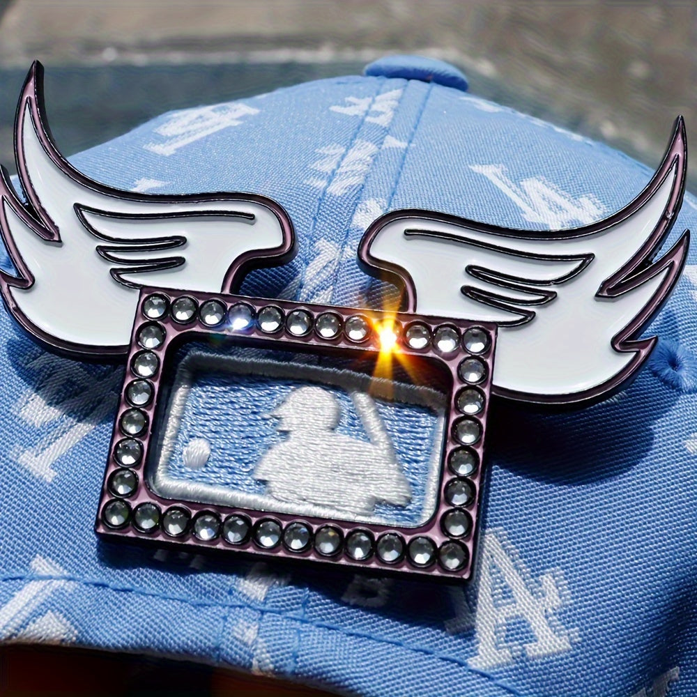 Квадратная брошь с кристаллами для бейсболки, унисекс, подарок для парня
