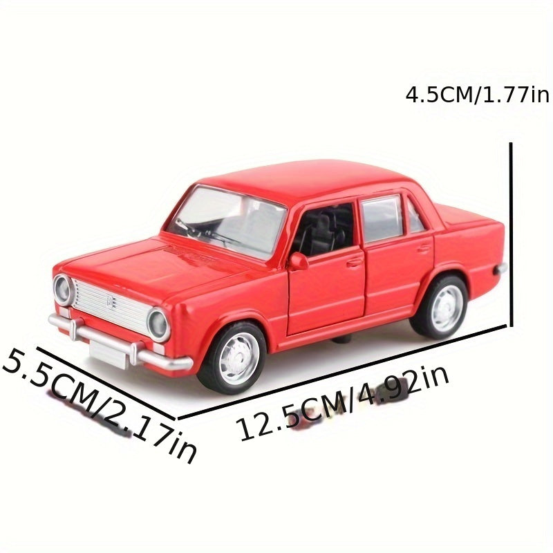 36 Scale Yellow Alloy Die-Cast Car Model with Double Opening Doors