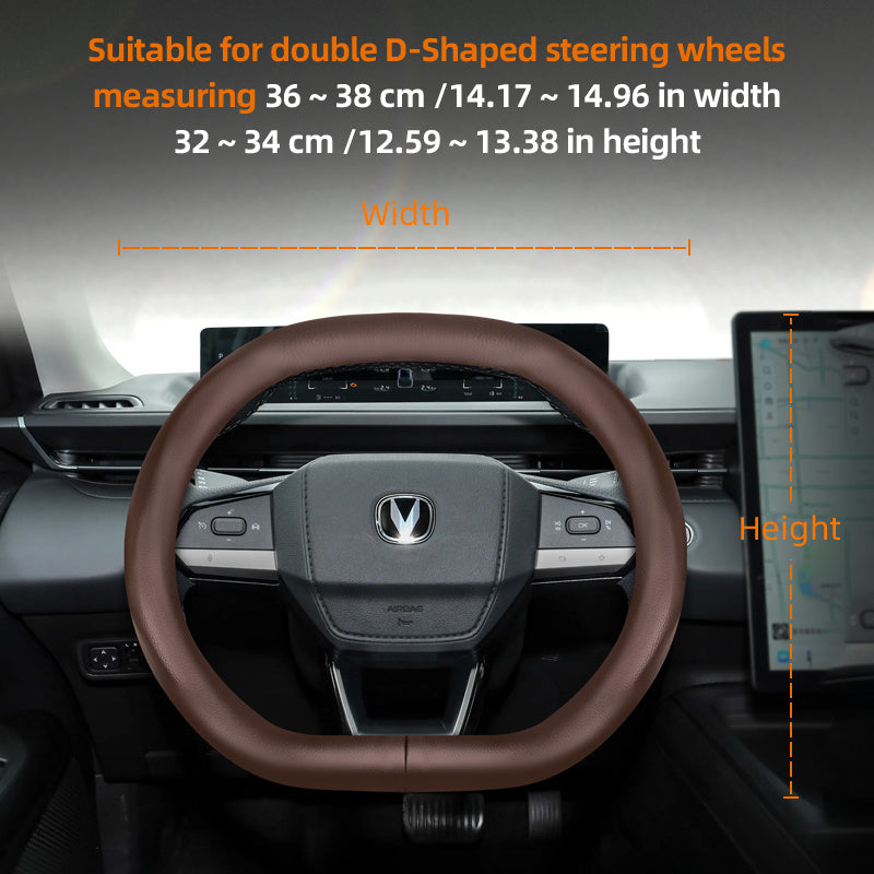 Universal Breathable PU Leather Steering Wheel Cover for Cars Black Burgundy Brown