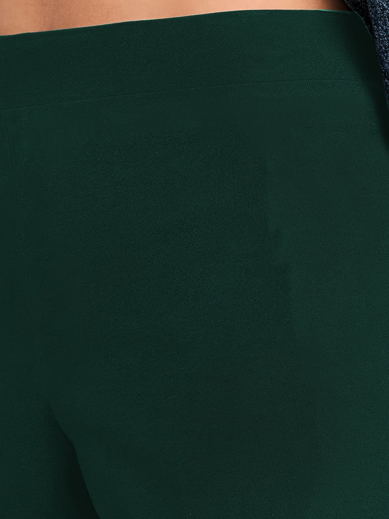 Pantalones rectos de talla grande para mujer, de poliéster y mezcla, casuales, de color sólido