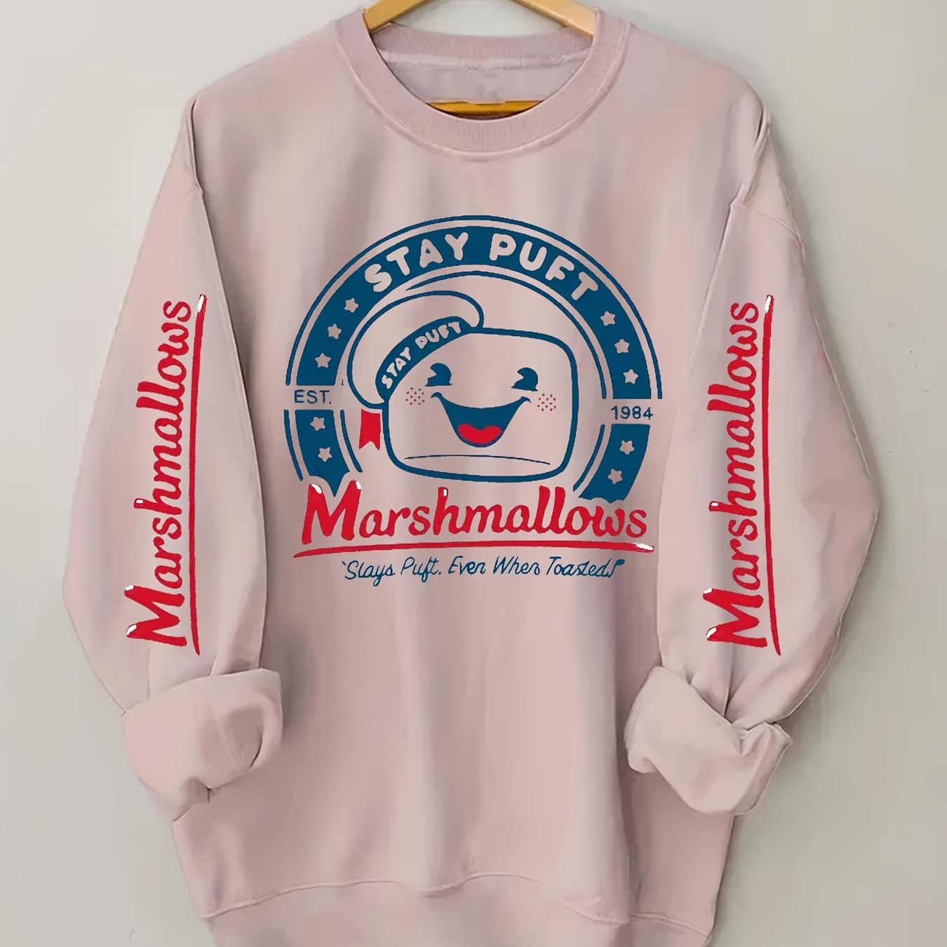 Sudadera de manga larga con cuello redondo y estampado gráfico para mujer talla grande, ropa de otoño e invierno