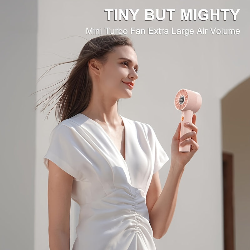 Portable Handheld Fan USB Rechargeable Mini Personal Fan with 4 Speeds